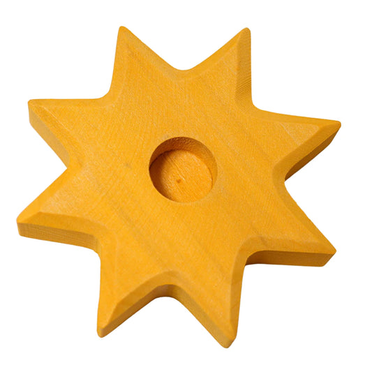 Yellow Star Candle Holder